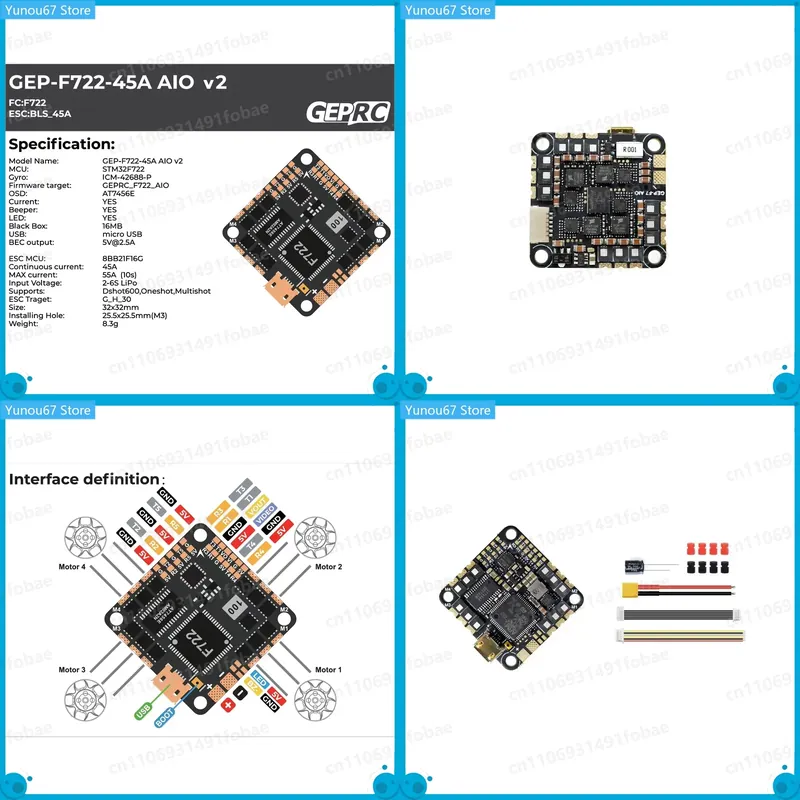 Controlador de Voo AIO V2 GEPR - Drone Racing Flight Controller avaliação e preço