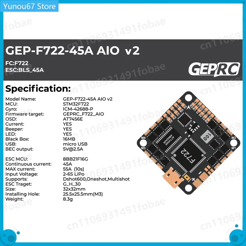 Controlador de Voo AIO V2 GEPR - Drone Racing Flight Controller avaliação e preço